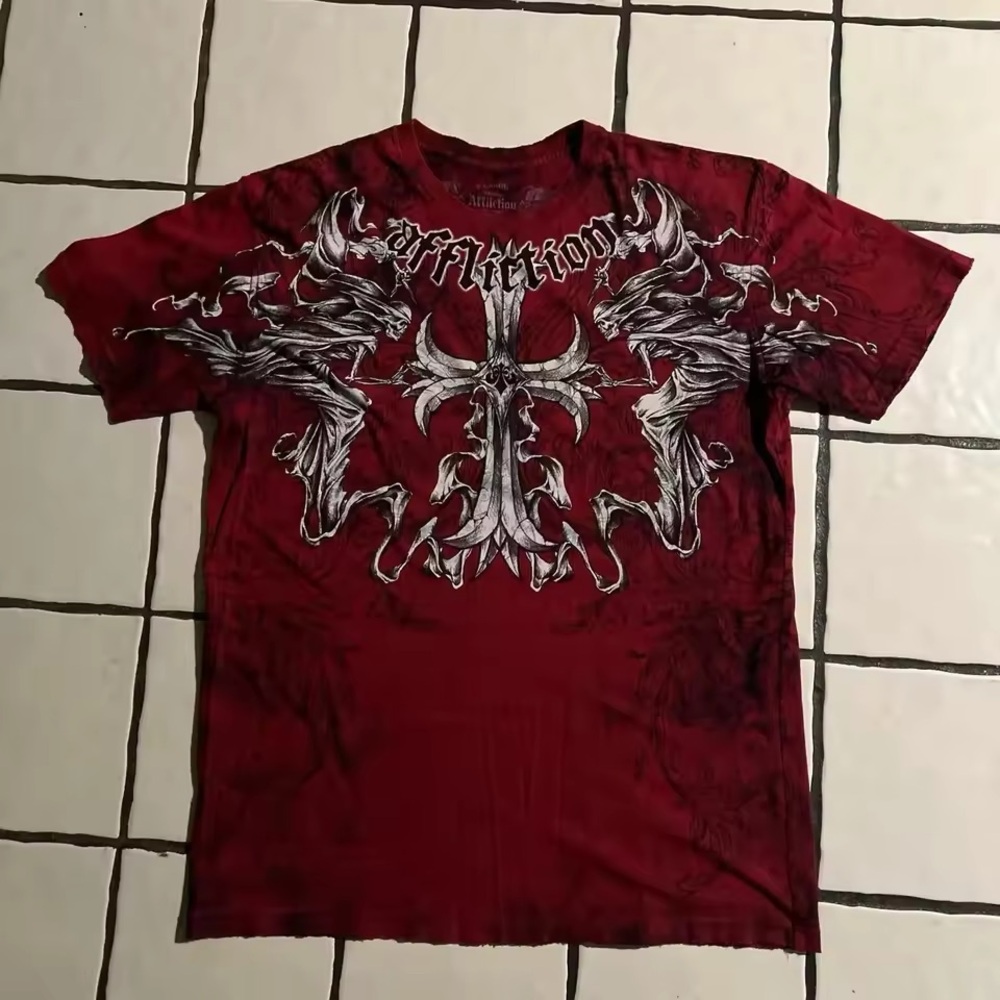 Affliction Men's Crimson Graphic Tee